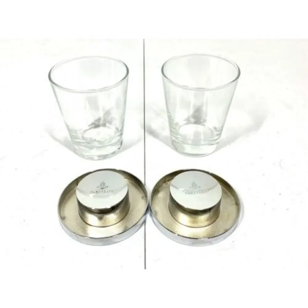 PartyLite Versatility Votive Tealight Candle Holders & 12 Tamboti Safari Candles